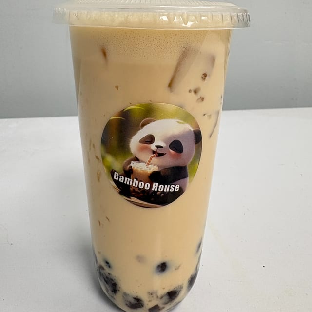 Peach Blossom Boba Milk Tea.