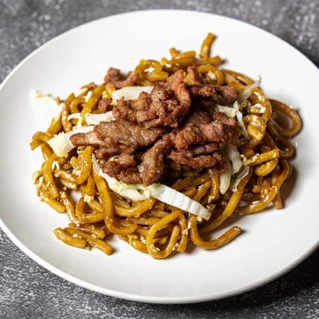 L30. Beef Fried Udon.