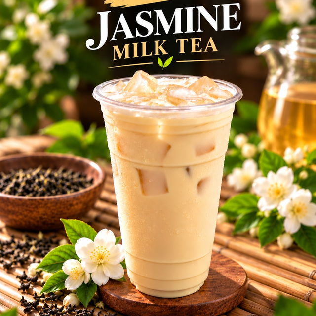 Jasmine Milk Tea (New Drink!).