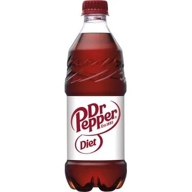 Diet Dr Pepper, 20 oz bottle.