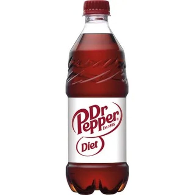 Diet Dr Pepper, 20 oz bottle.