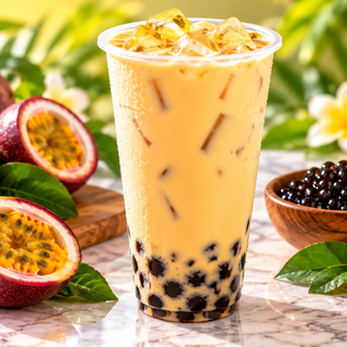 Golden Passion Fruit Boba Milk Tea